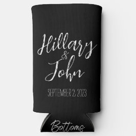 Enfriador De Latas Slim Nombre y fecha de Boda de la pareja