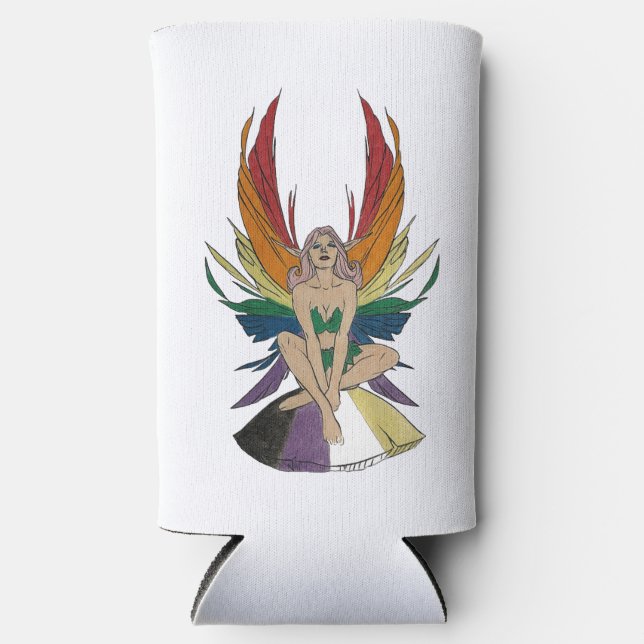 Enfriador De Latas Slim Non-binary Faerie (Anverso)