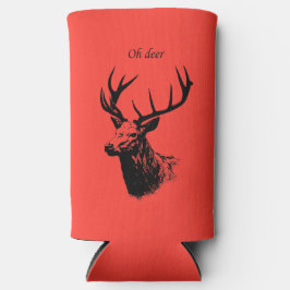 Enfriador De Latas Slim Oh Deer Reindeer