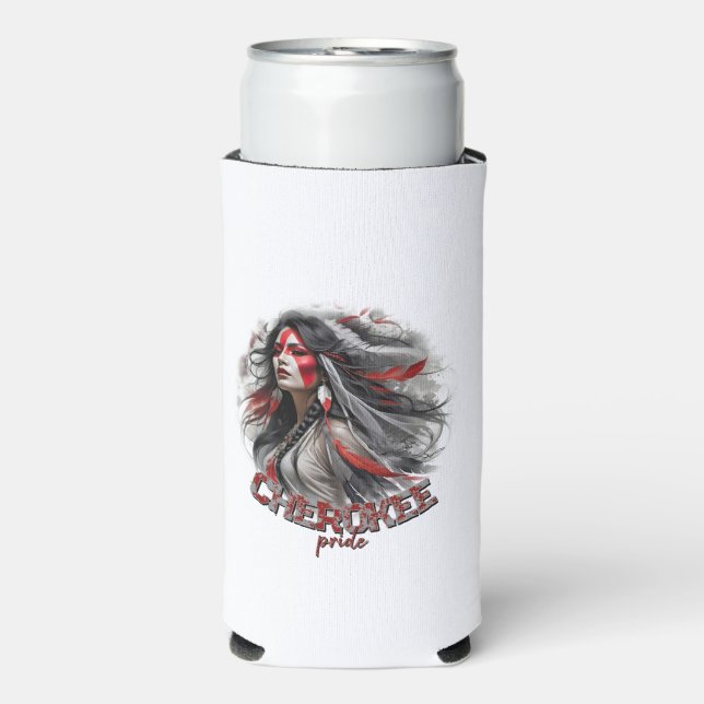 Enfriador De Latas Slim Orgullo Cherokee (Frente Agua con Gas)