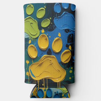 Enfriador De Latas Slim Paint with paws