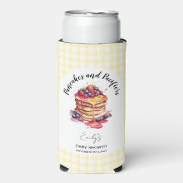 Enfriador De Latas Slim Pancakes and Pacificadores Gingham Plaid Baby Show