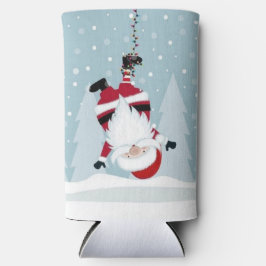 Enfriador De Latas Slim Papá Noel divertido colgado boca abajo