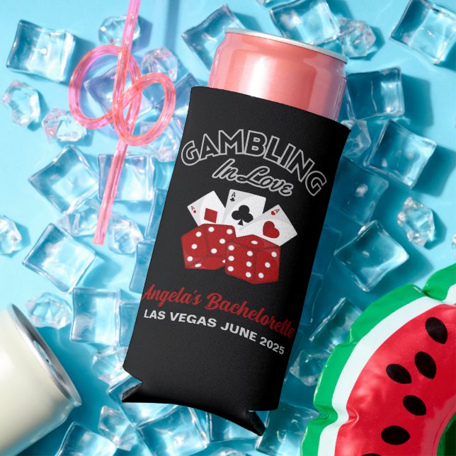 Enfriador De Latas Slim Partida de Bachelorette de Casino Personalizado La (Verano in situ)