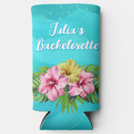 Enfriador De Latas Slim Partido Bachelorette, Boda Tropical