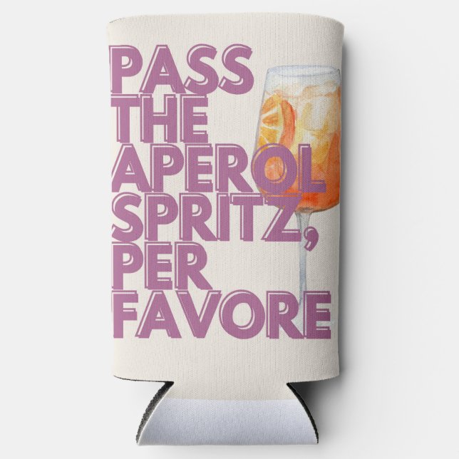 Enfriador De Latas Slim Pasar la impresión de Aperol Spritz | Cóctel itali (Anverso)