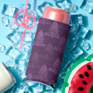 Enfriador De Latas Slim Patrón de árbol móvil Navidades de ciruela profu
