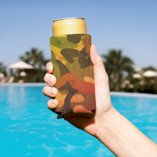 Enfriador De Latas Slim Patrón de camuflaje militar clásico