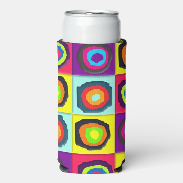 Enfriador De Latas Slim patrón de círculos (Frente Agua con Gas)