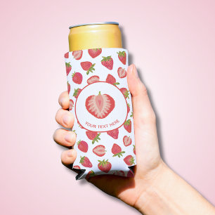 Enfriador De Latas Slim Patrón de Fresa