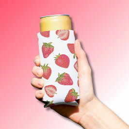 Enfriador De Latas Slim Patrón de frutas de fresa