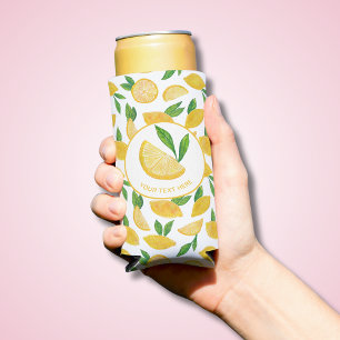 Enfriador De Latas Slim Patrón de limón cítrico