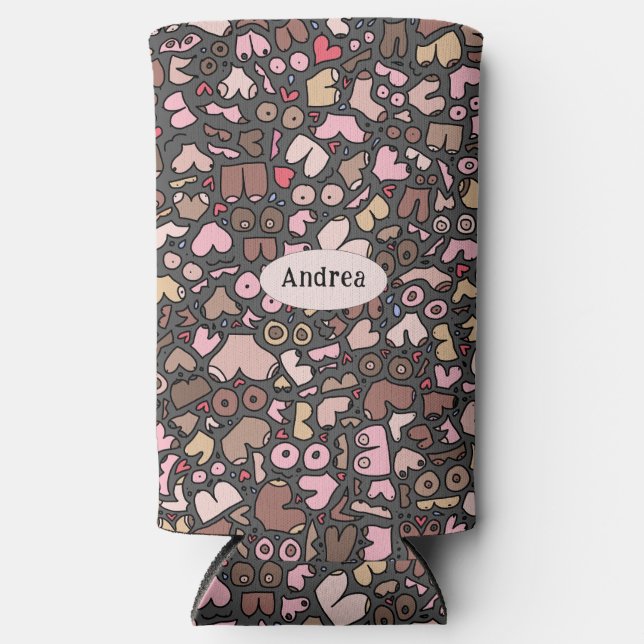 Enfriador De Latas Slim Patrón de pecho neutro (Anverso)