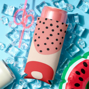 Enfriador De Latas Slim Patrón de resumen de la playa de verano arcoiris c