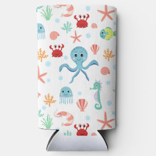 Enfriador De Latas Slim Patrón del mundo marino