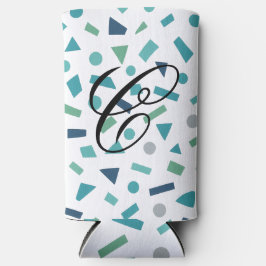 Enfriador De Latas Slim Patrón geométrico retro - Diseño de estilo Memphis