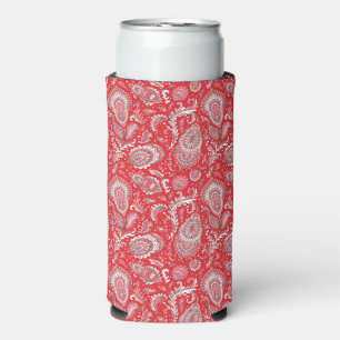 Enfriador De Latas Slim Patrón paisley floral sin costuras de estilo indio