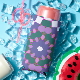 Enfriador De Latas Slim Patrón vintage multicolor