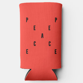 Enfriador De Latas Slim Peace Typography