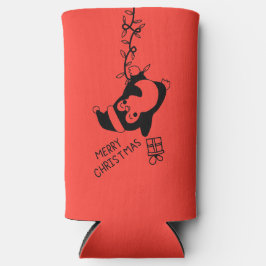 Enfriador De Latas Slim Penguine distributing christmas gifts