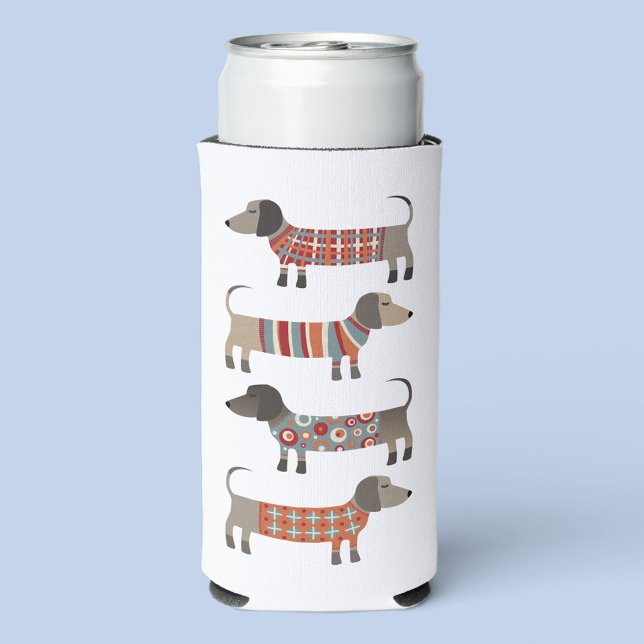 Enfriador De Latas Slim Perro Dachshund Sausage (Subido por el creador)