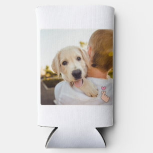 Enfriador De Latas Slim Personalizado 2 Mascota de la familia de fotos niñ