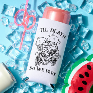 Enfriador De Latas Slim Personalizado Boda Gótico Hasta La Muerte De La Pa
