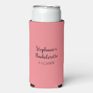 Enfriador De Latas Slim Personalizado Boda rosa Bachelorette Party Favor d
