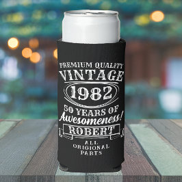 Enfriador De Latas Slim Personalizado De La Perfección Cerveza De Cumpleañ