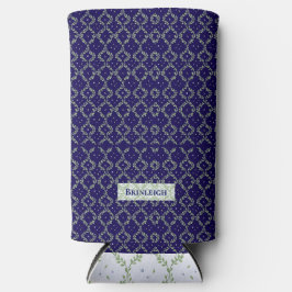 Enfriador De Latas Slim Personalizado de Navy Cottagecore