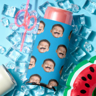 Enfriador De Latas Slim Personalizado Face Birthday favorece al partido de