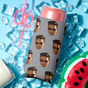 Enfriador De Latas Slim Personalizado Face Cutout Bachelorette Party Cumpl