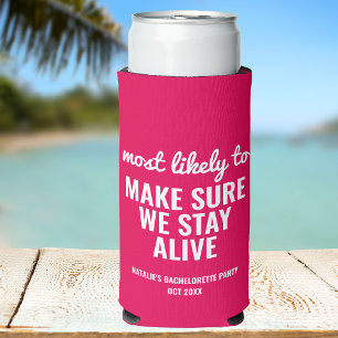 Enfriador De Latas Slim Personalizado Más Probable Para La Graciosa Bachel