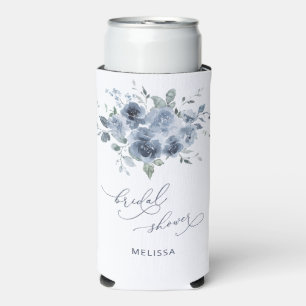 Enfriador De Latas Slim Personalizado moderno de ducha azul turbulenta