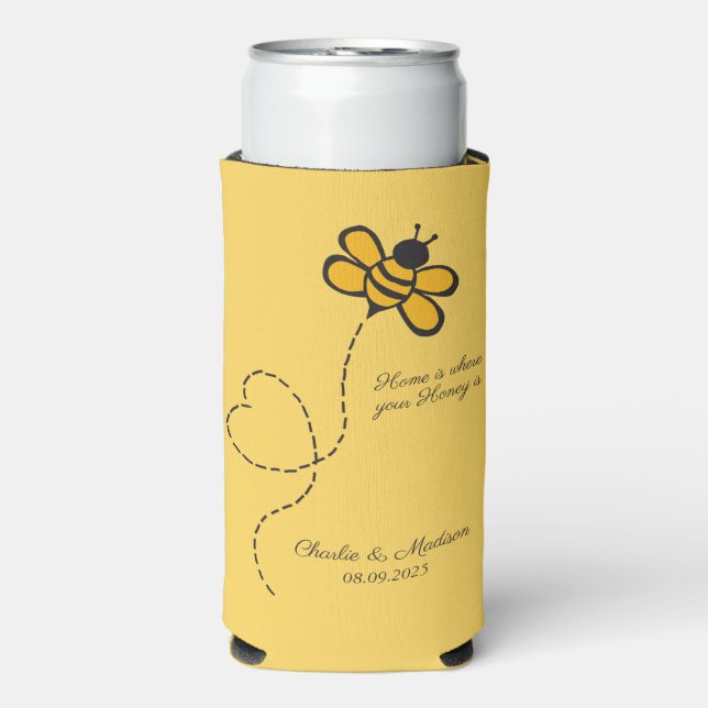 Enfriador De Latas Slim Personalizado Texto Ama (Frente Agua con Gas)