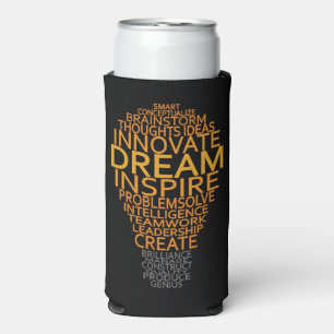 Enfriador De Latas Slim Personalizado Texto lámpara Inspiradora