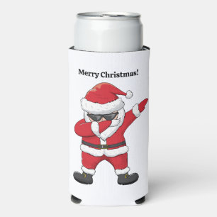 Enfriador De Latas Slim Personalizado Textos Dabbing Dancing Santa