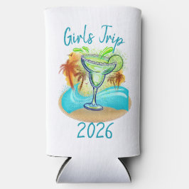 Enfriador De Latas Slim Personalized Tropical Island