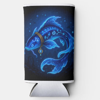 Enfriador De Latas Slim Pez Fantasía Neon Azul Lumenfin