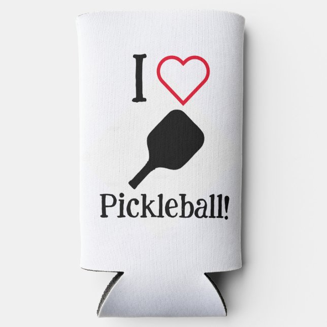 Enfriador De Latas Slim ¡❤️ Pickleball! (Anverso)
