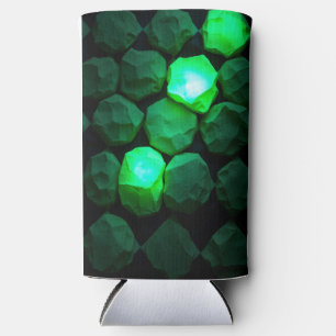 Enfriador De Latas Slim Piedras Verdes Esmeralda
