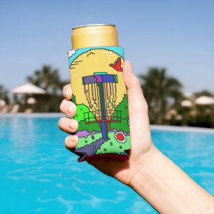 Enfriador De Latas Slim Pincel de disco de golf