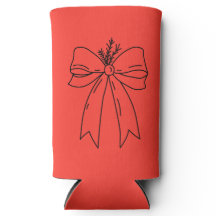 Pine Branch with Bow Minimalist