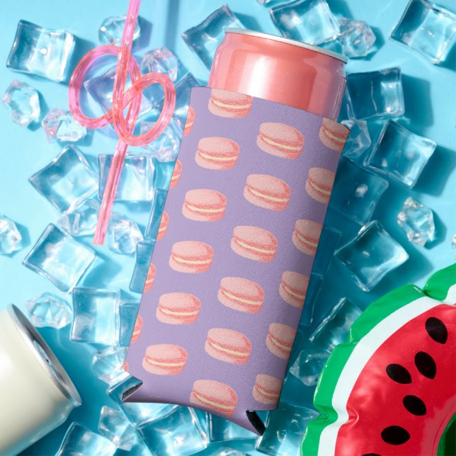 Enfriador De Latas Slim Pink Macaroons (Verano in situ)