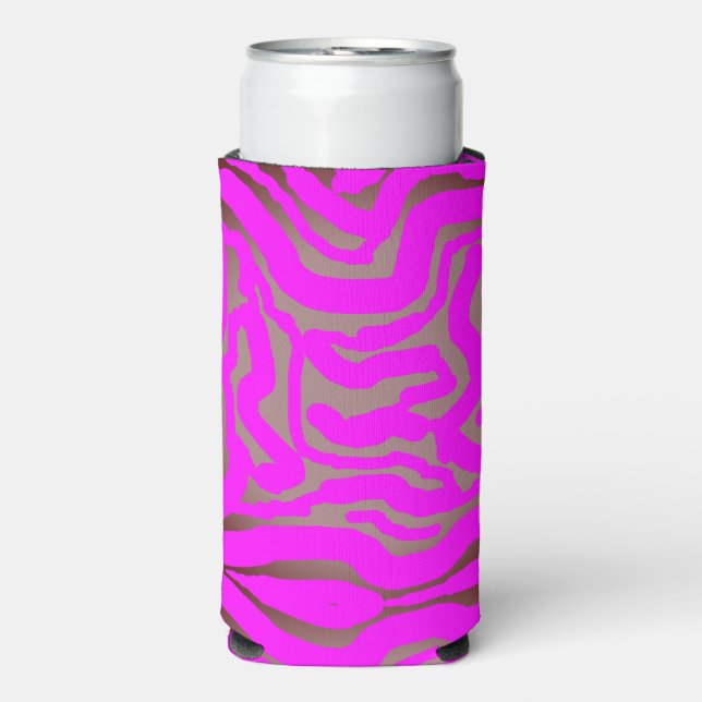 Enfriador De Latas Slim Pink sobre esto Cooler (Frente Agua con Gas)