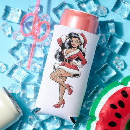 Enfriador De Latas Slim Pinup Santa Babe