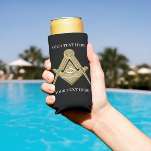 Enfriador De Latas Slim Plaza Freemason y Masonería Masónica Compass