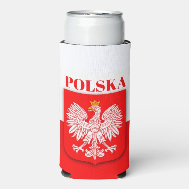 Enfriador De Latas Slim Polska Polska Emblem Eagle (Frente Agua con Gas)