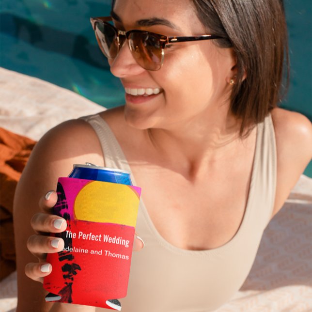 Enfriador De Latas Slim Poster boda Summer Beach Retro (Subido por el creador)