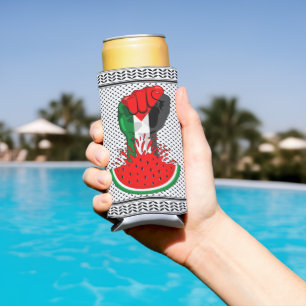 Enfriador De Latas Slim Prima de resistencia palestina sobre la sandía